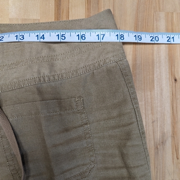 Cabi Wide Leg Olive Khaki All Linen Pants Medium - Picture 8 of 12